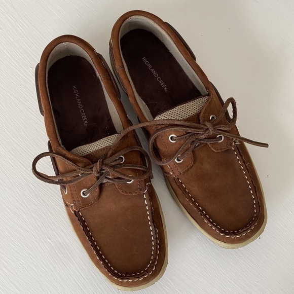 Highland Creek Brown Chesapeake Suede Dockside Boat Shoes 9 Like New Comfy - Picture 15 of 17